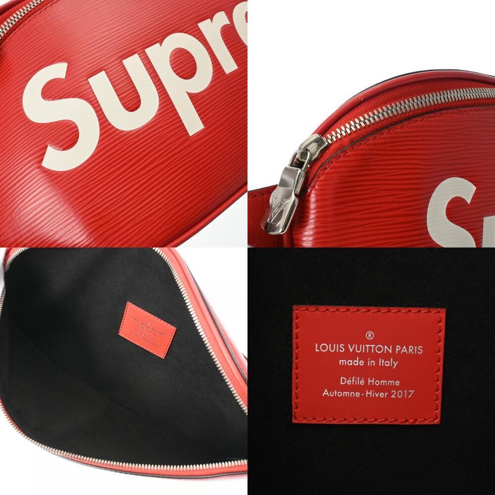 Louis Vuitton Red Leather Epi LV Supreme Bag Collaboration Body Bum - Picture 10 of 11